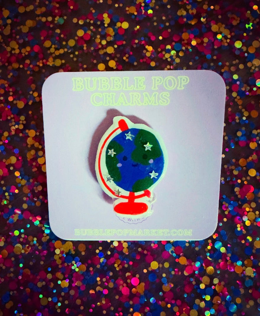 Kawaii Earth Pin
